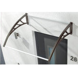 Pensilina Trasparente in Policarbonato per Porte e Finestre – Varie Misure