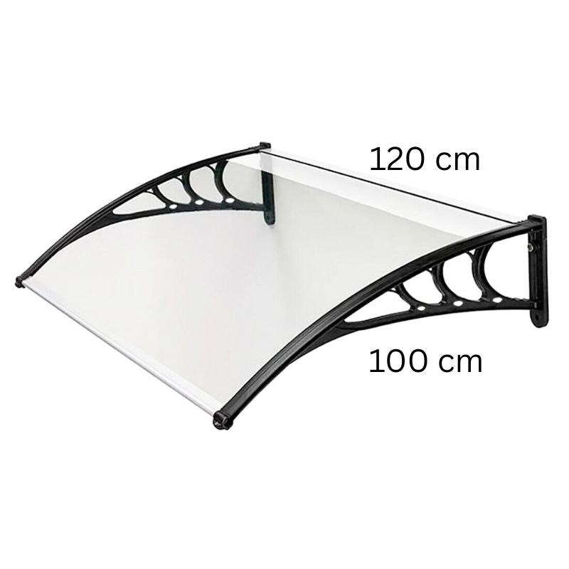 Pensilina Trasparente in Policarbonato per Porte e Finestre – Varie Misure