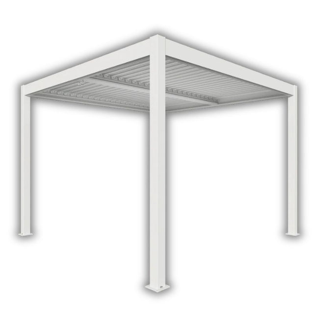 Pergola Bioclimatica Gaia Bianca in Alluminio – Lamelle Orientabili 3x4 e 3x6 m