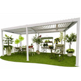 Pergola Bioclimatica Gaia Bianca in Alluminio – Lamelle Orientabili 3x4 e 3x6 m