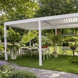 Pergola Bioclimatica Gaia Bianca in Alluminio – Lamelle Orientabili 3x4 e 3x6 m