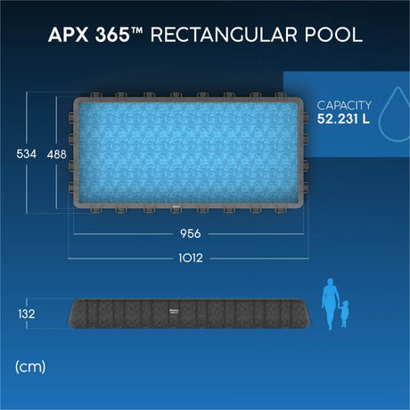 Piscina Fuori Terra Bestway APX 365 9,56x4,88x1,32 m – Rettangolare 561KJ 