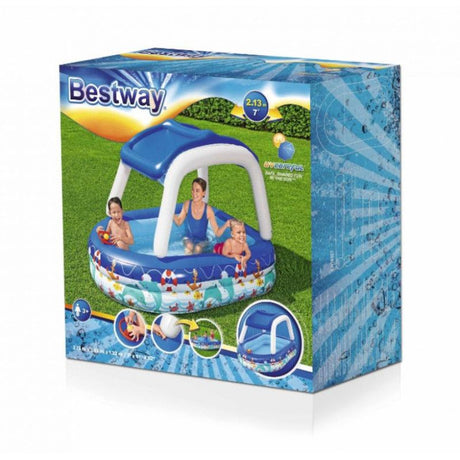 Piscina Gonfiabile Capitano di Mare con Parasole e Volante - Bestway 54370
