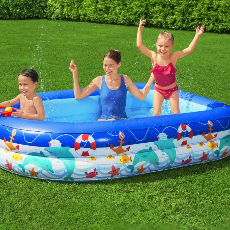 Piscina Gonfiabile Capitano di Mare con Parasole e Volante - Bestway 54370