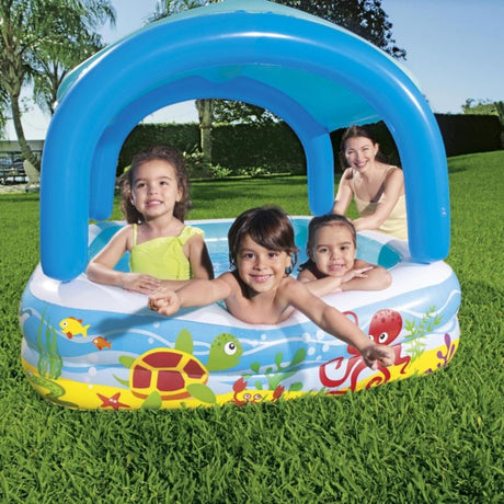 Piscina Gonfiabile Pesci Tropicali con Parasole e Fondo Morbido - Bestway 52192