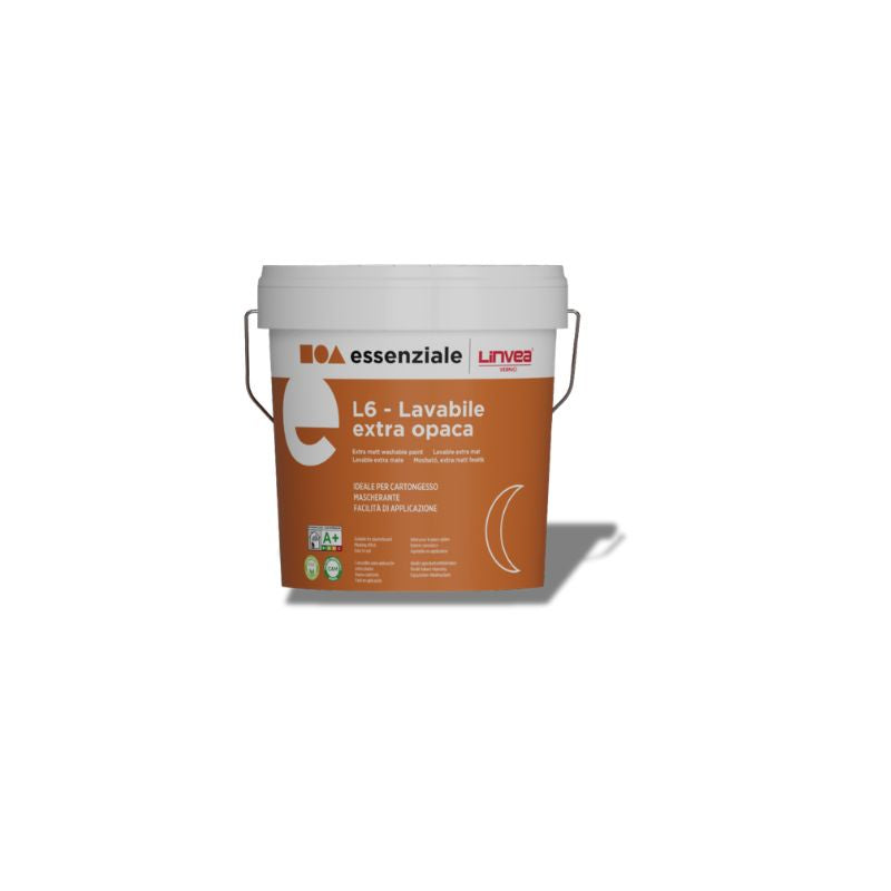 Pittura Lavabile Extra Opaca L6 Linvea - 5 Litri