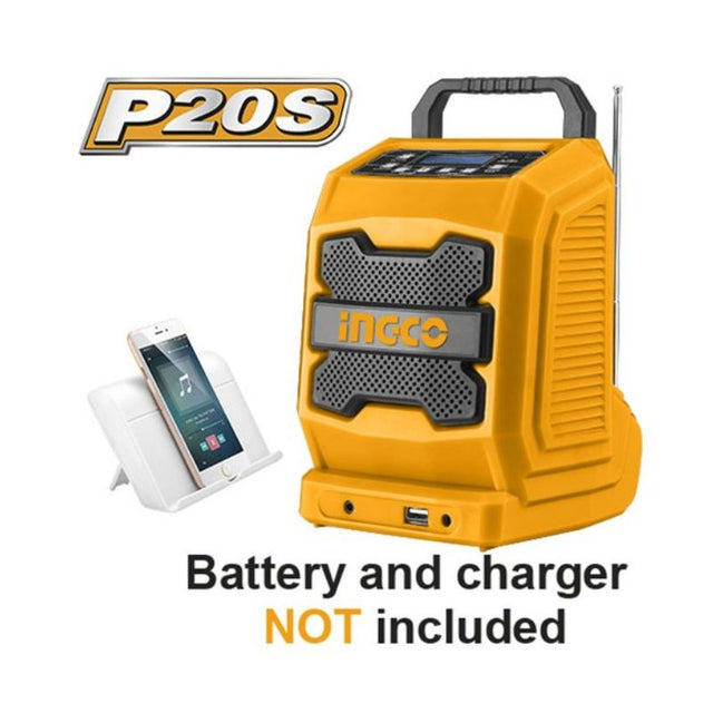 Radio Bluetooth a Batteria 20V INGCO CJRLI2001 