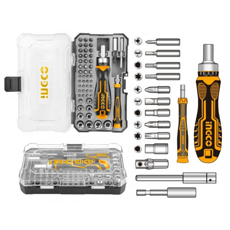 Set 55 Pezzi Cacciavite e Inserti INGCO HKSDB0558 Aperto