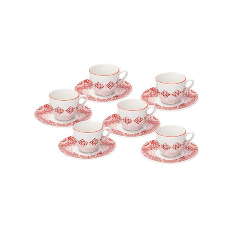 Set 6 Tazze Caffè con Piattino Tognana Coral