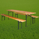 Set Birreria Pieghevole - Struttura Acciaio e Piano in Legno | 3 Misure