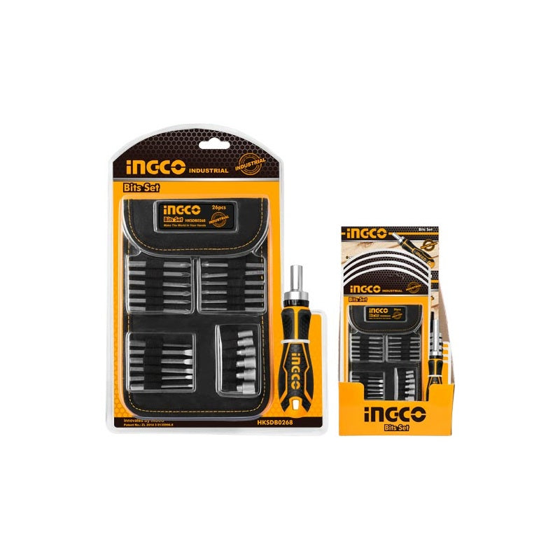 Set Cacciavite a Cricchetto 26 Pezzi Ingco HKSDB0188