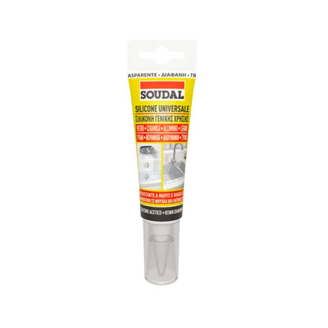 Soudal Silicone Acetico Trasparente Universale 80 ml