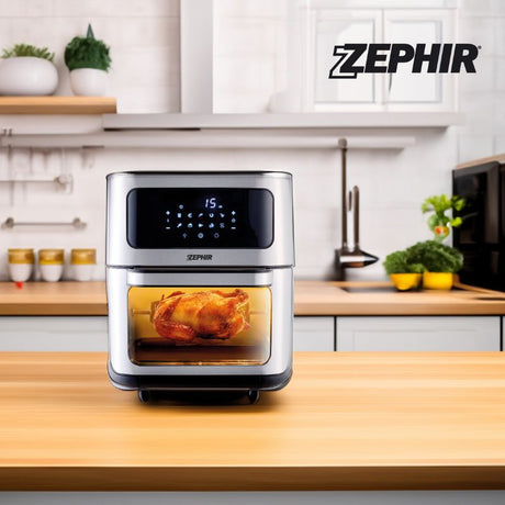 Zephir Friggitrice ad Aria 12L Multicottura 1800W Digitale con Girarrosto - ZHC121N